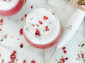 Frozen Strawberry Hibiscus Tea Latte with Coconut Foam Recipe - Zulay Kitchen