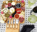 For Nicolette Charcuterie Just Tastes Better with Zulay Kitchen Bamboo Cheese Board and Knife Set - Zulay Kitchen