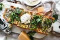 Garlic Bread with Arugula Jalapenos and Burrata - Zulay Kitchen