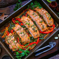 Sheet Pan Baked Asian Salmon - Zulay Kitchen