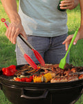 Zulay Kitchen Grilling Tools Collection - Persons Grilling BBQ Using Spatula. 