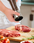 Zulay Kitchen Tableware Collection - Seasoning Steak with Pepper Grinder.