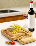 Zulay Kitchen Cheese Boards Collection - Cheeseboards with fruits, chees, and wine. 