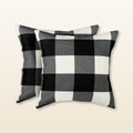 Buffalo Plaid Throw Pillow Covers - Black & White (18x18 Inch) by Zulay Kitchen