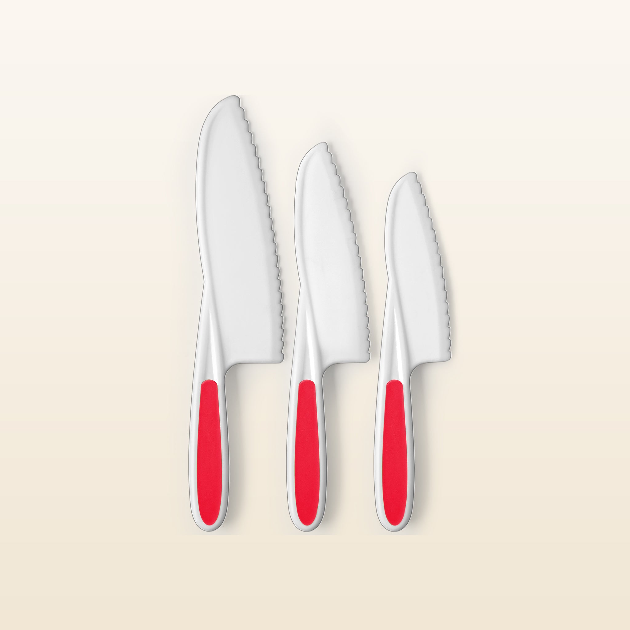 Kids Knife Set Red & White by Zulay Kitchen