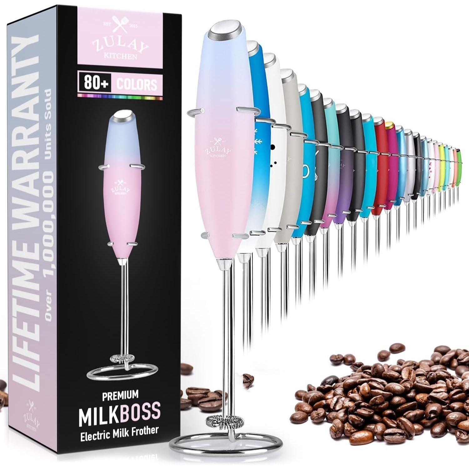 Rechargeable Powerful Handheld Milk Frother With Stand Battery Operated  Foam Maker Frother Wand For Coffee, Latte, Cappuccino, Hot Chocolate, Mini  Drink Mixer Stainless Steel Whisk