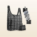 Reusable Grocery Bags - 5 Pack Black & White Patterns by Zulay Kitchen