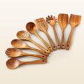 Teak Wood Utensils Set 9 Piece Set- Premium Gift Box by Zulay Kitchen