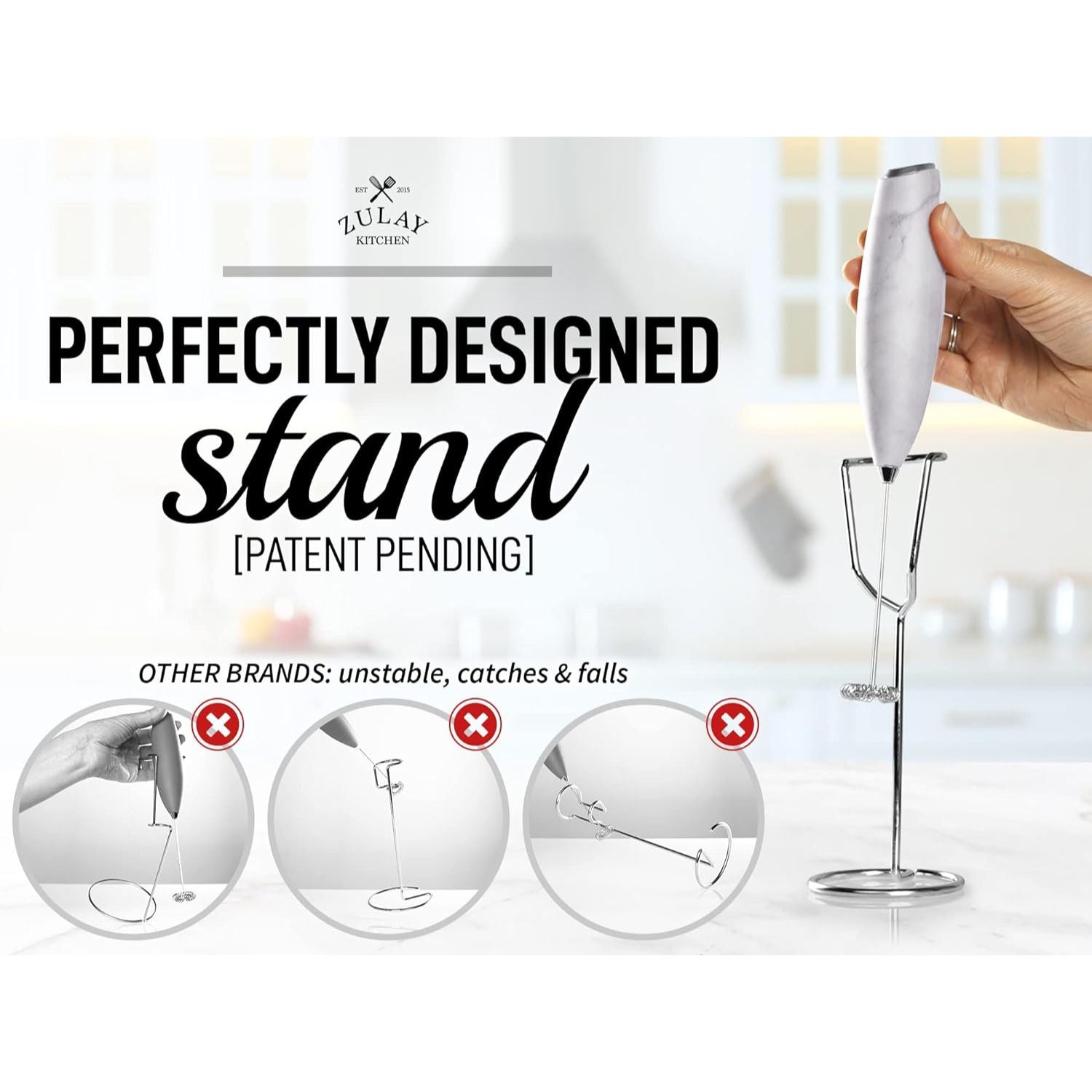  Zulay Kitchen Ultra Frother Stand for Milk Frothers