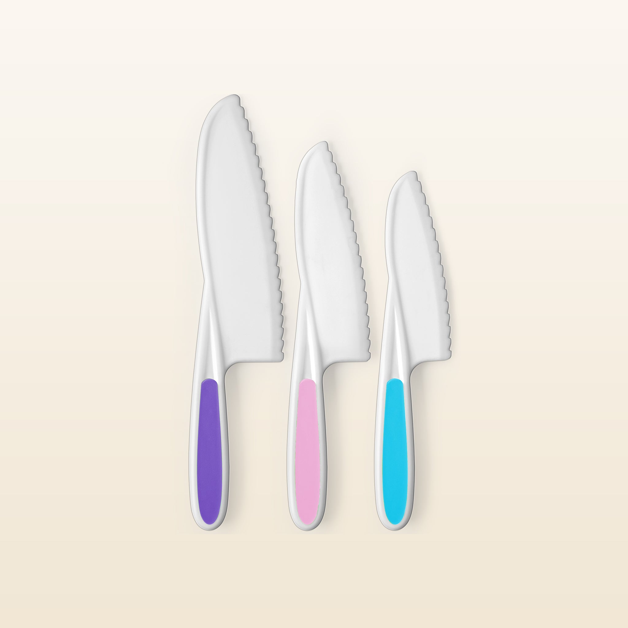 Kids Knife Set Purple/Pink/LightBlue by Zulay Kitchen