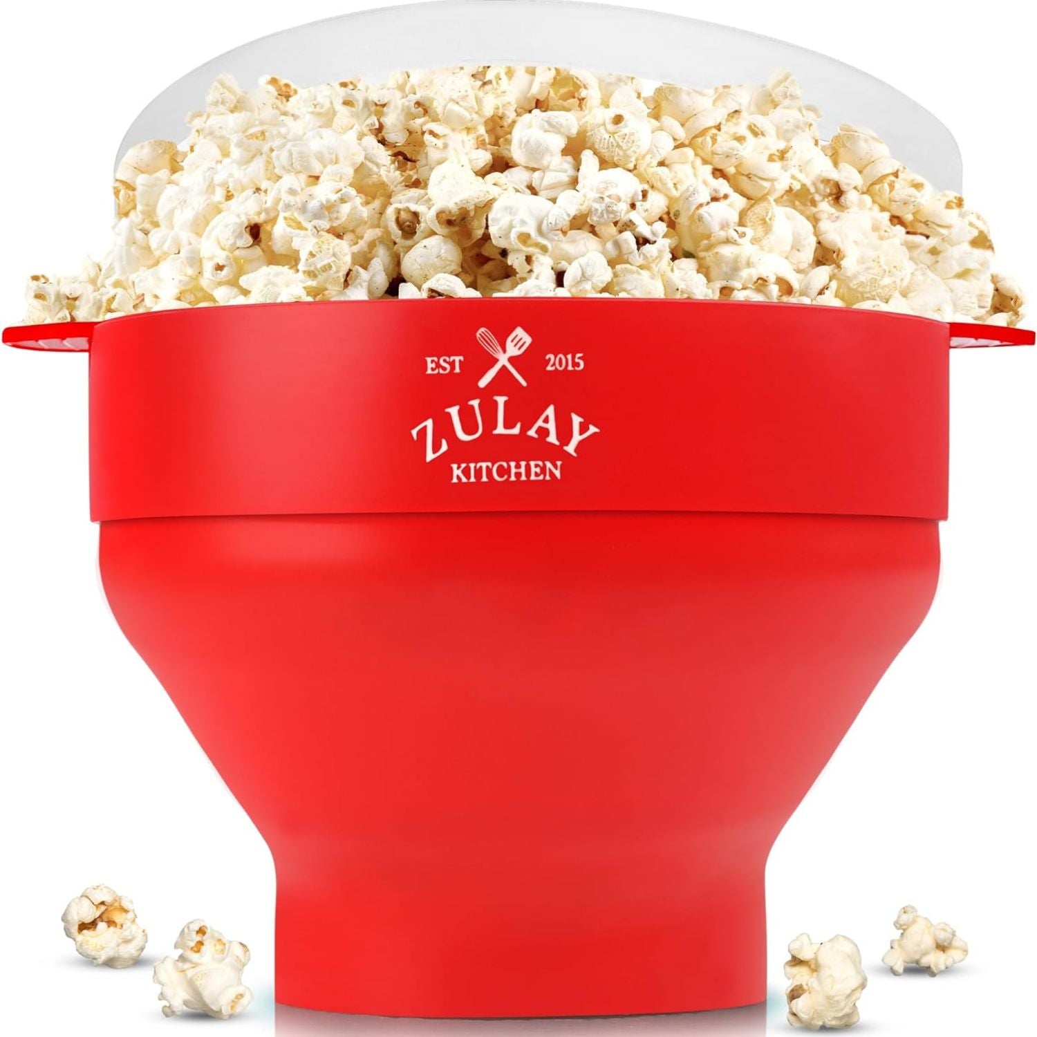 Silicone Popcorn Popper - Red by Zulay Kitchen