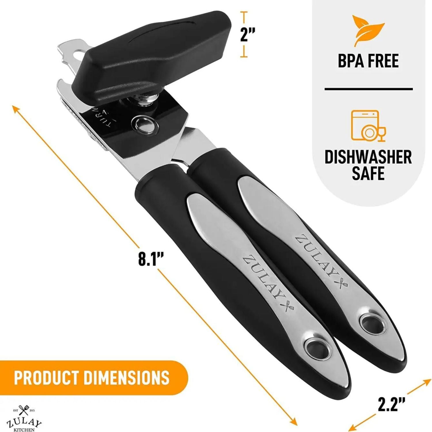 Ergonomic Soft Edge Can Opener by Zulay Kitchen