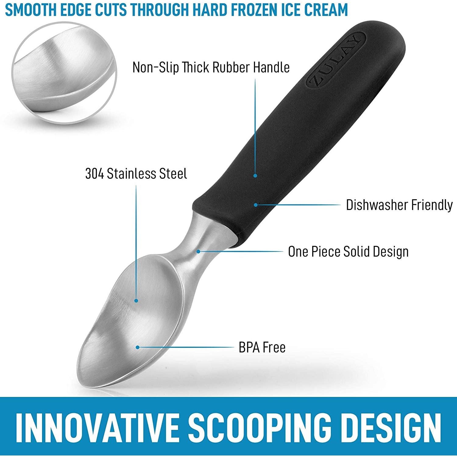 OXO Good Grips Stainless Steel Ice Cream Spade,Black