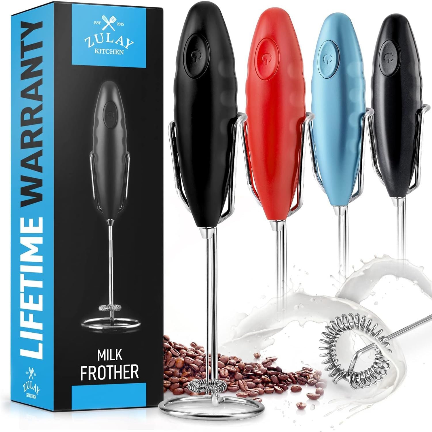 Brand New Zulay Double Whisk Milk Frother, Furniture & Home Living