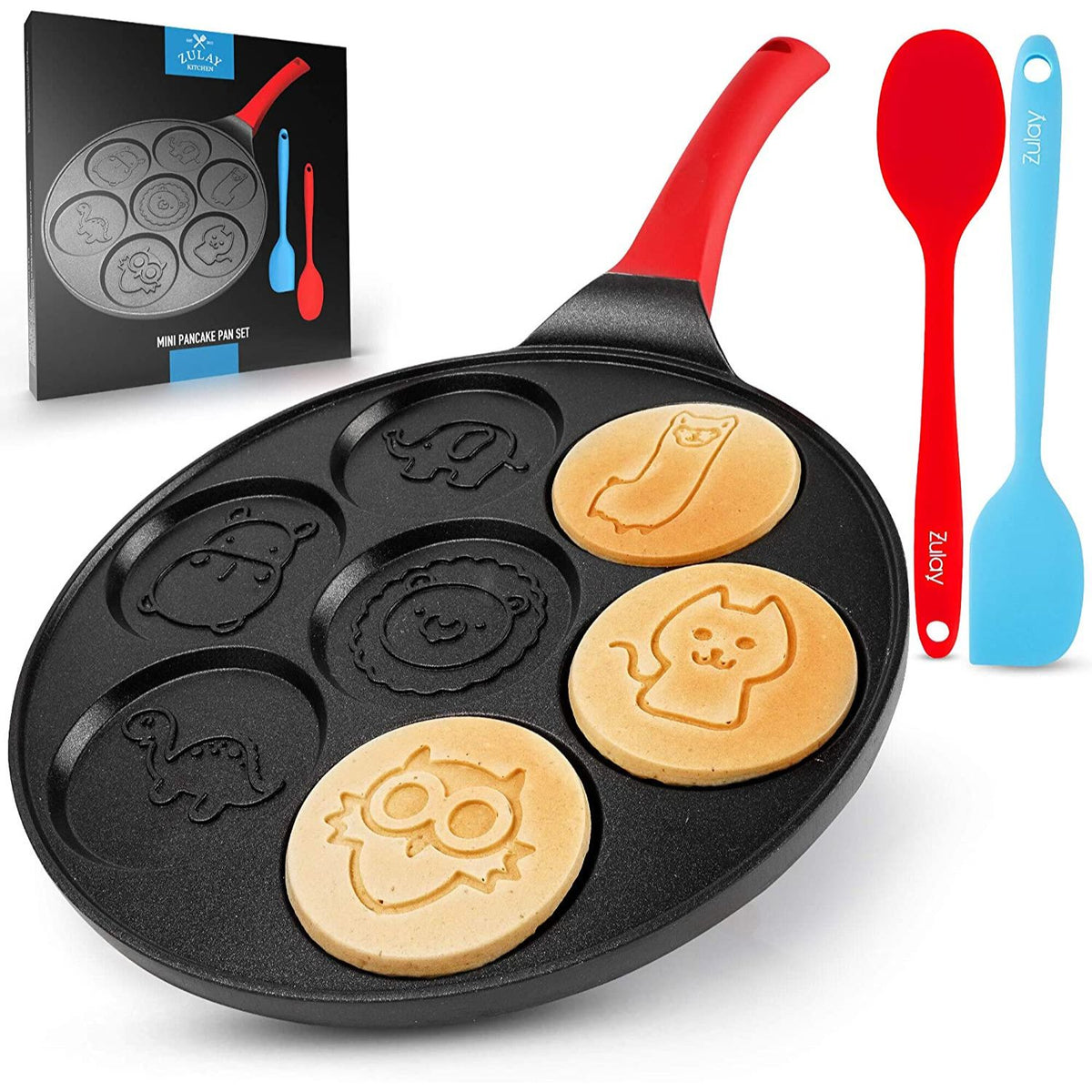 KUTIME BU0995S-3992mn Pancake Pan Pancake Griddle with 7 Flapjack