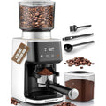 Conical Burr Coffee Grinder - White by Zulay Kitchen