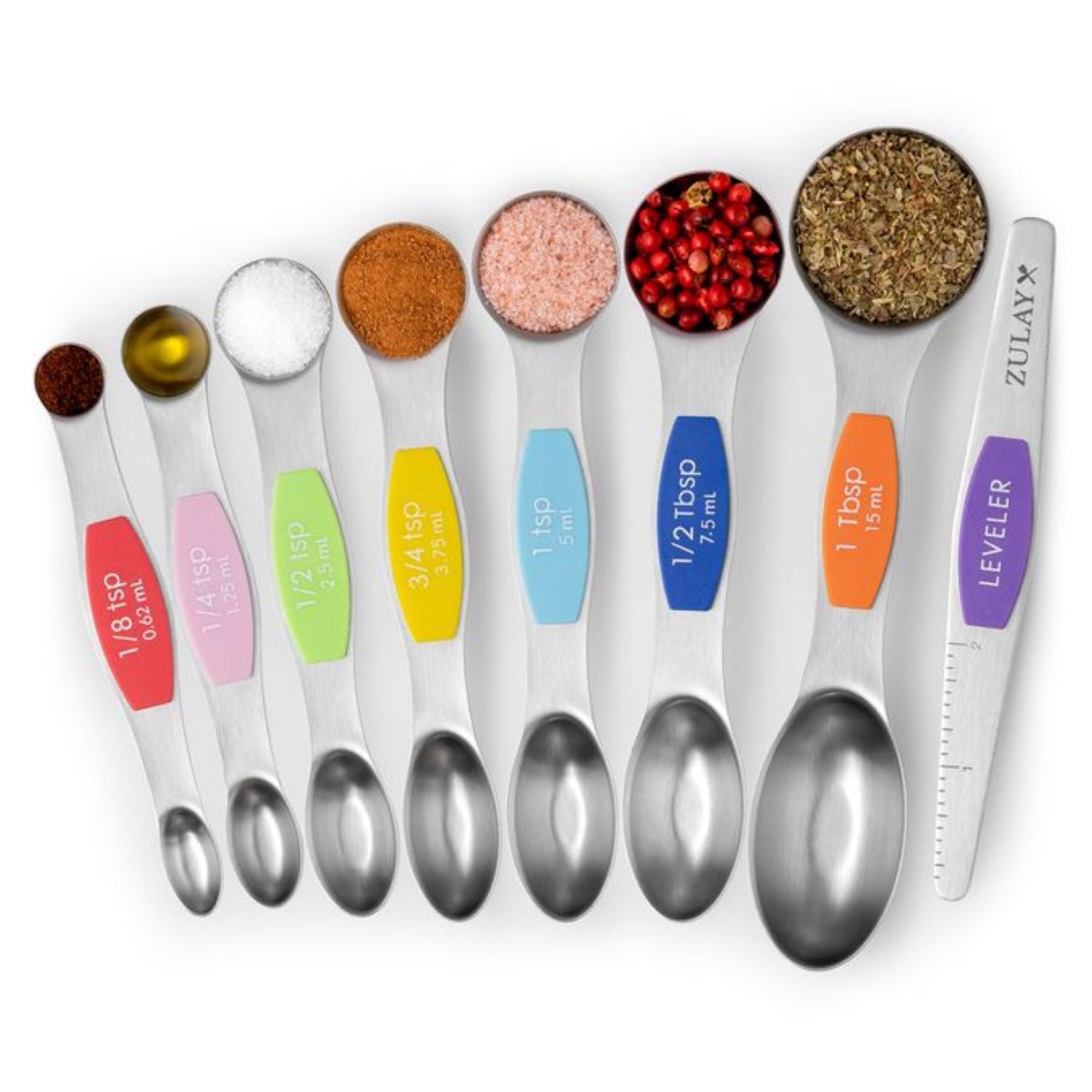 Magnetic Measuring Spoons - Set of 8