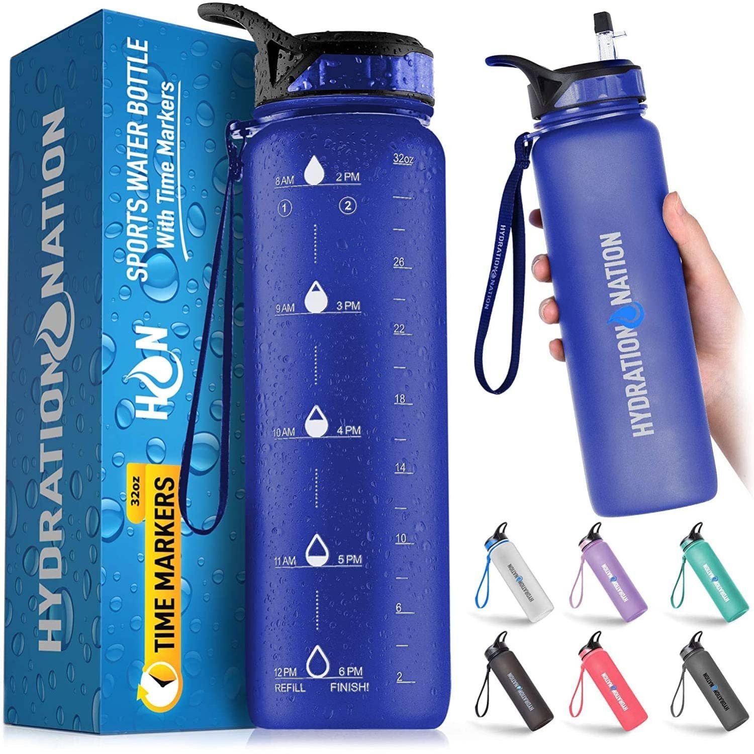 Zulay Kitchen Hydration Nation Water Bottle With Motivational Time Reminder  - Pink, 1 - Kroger