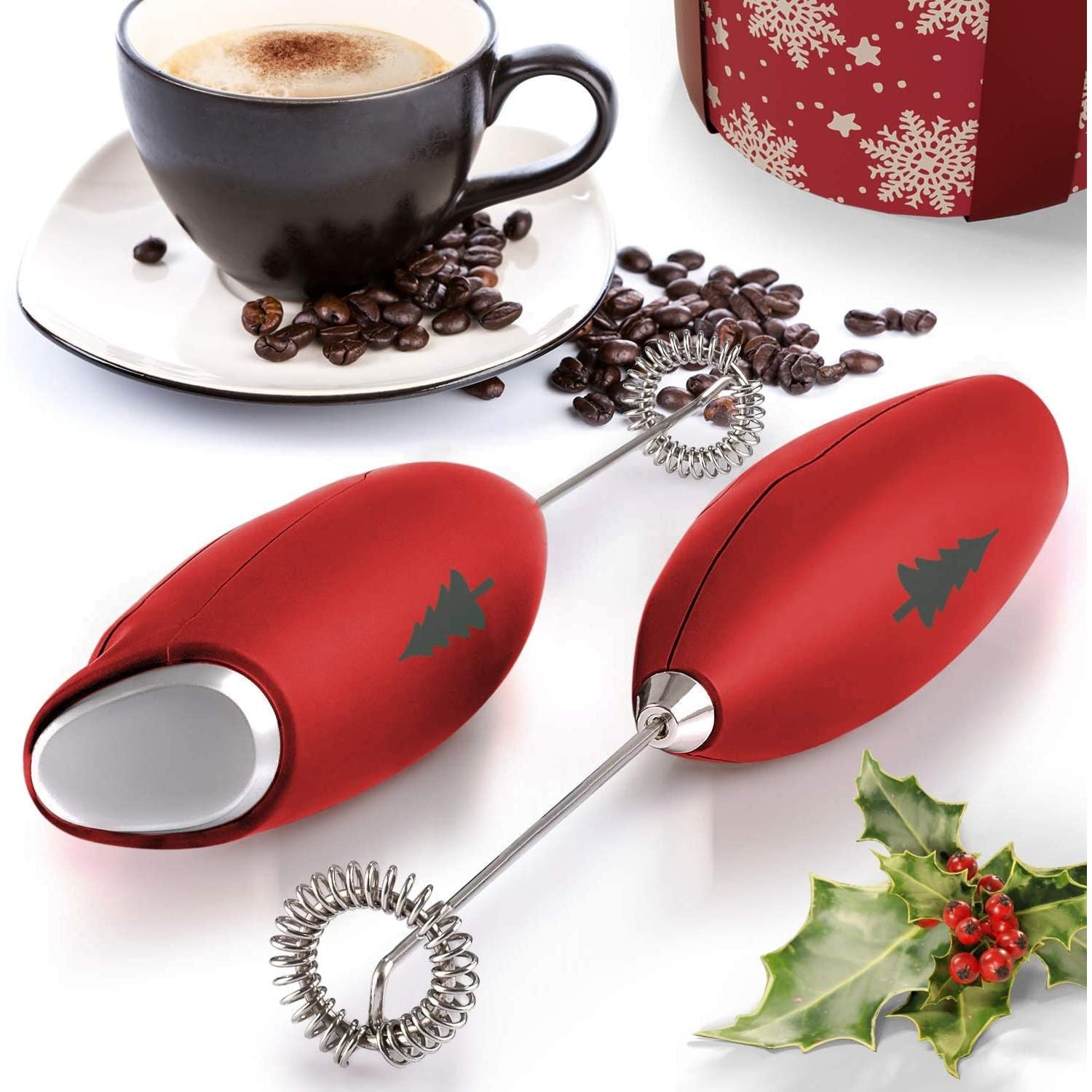 Zulay Kitchen Milk Frother With Stand (Christmas Edition) - Yahoo Shopping