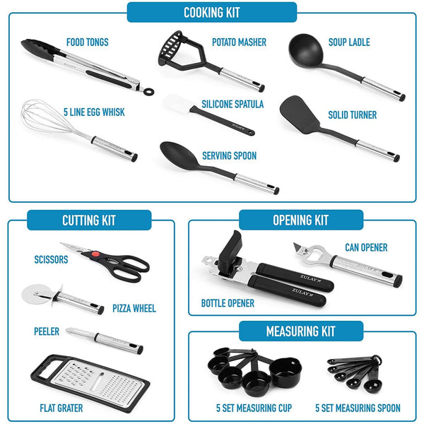 Kitchen Utensils Set - 23 Piece | Zulay Kitchen