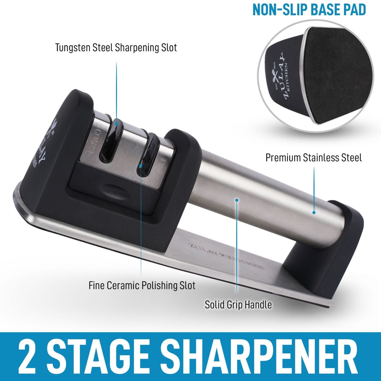 Two-Stage Knife Sharpener – Benchusch®