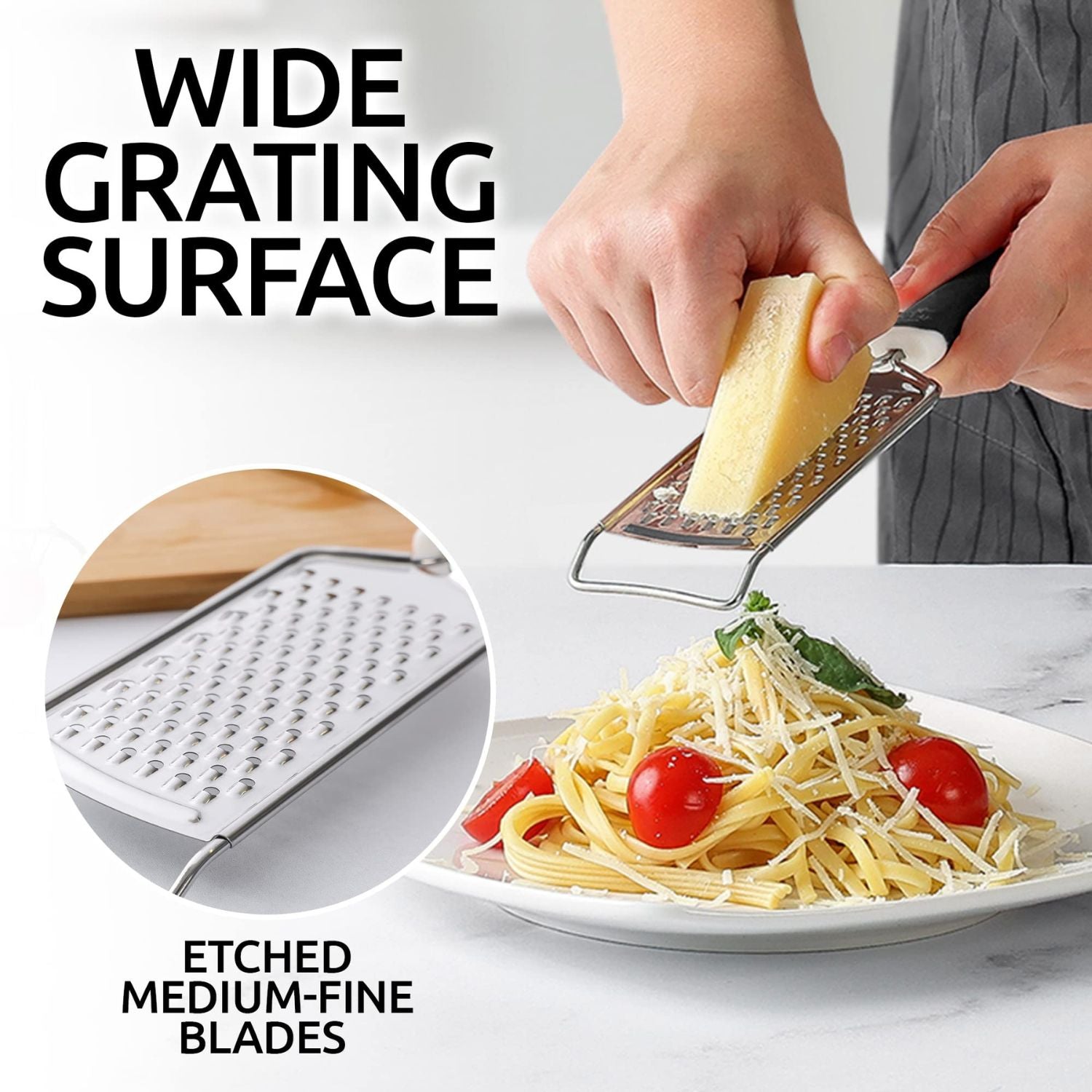 Ergonomic Design Flat Cheese Grater by Zulay Kitchen