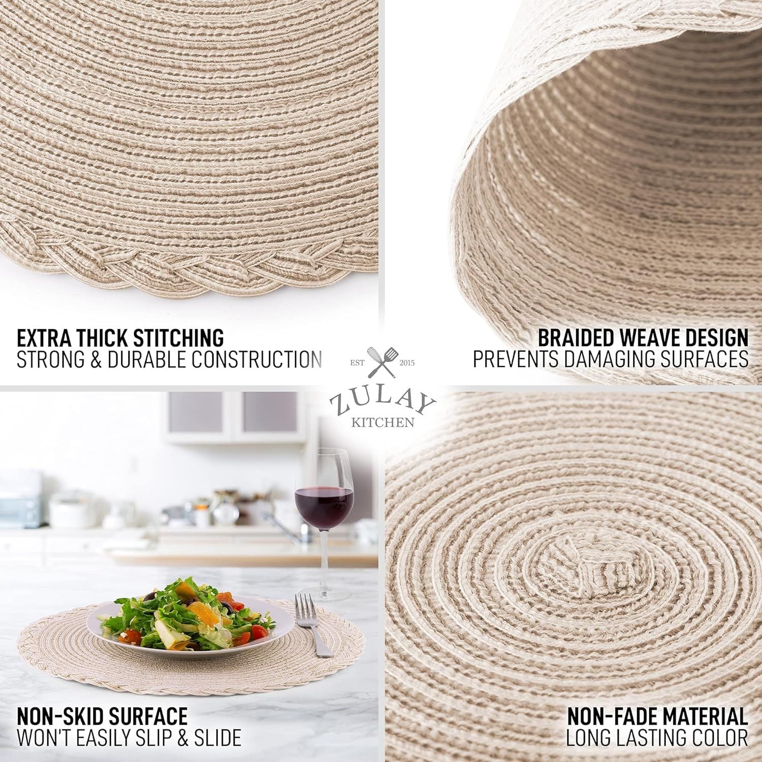 Round Braided Placemats - Set of 6 Online