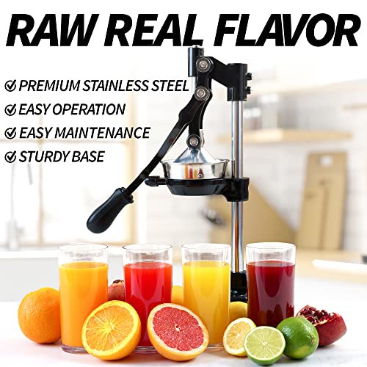 Fruit Manual Juicer, Heavy Duty Juice Press Squeezer, Fruit Press