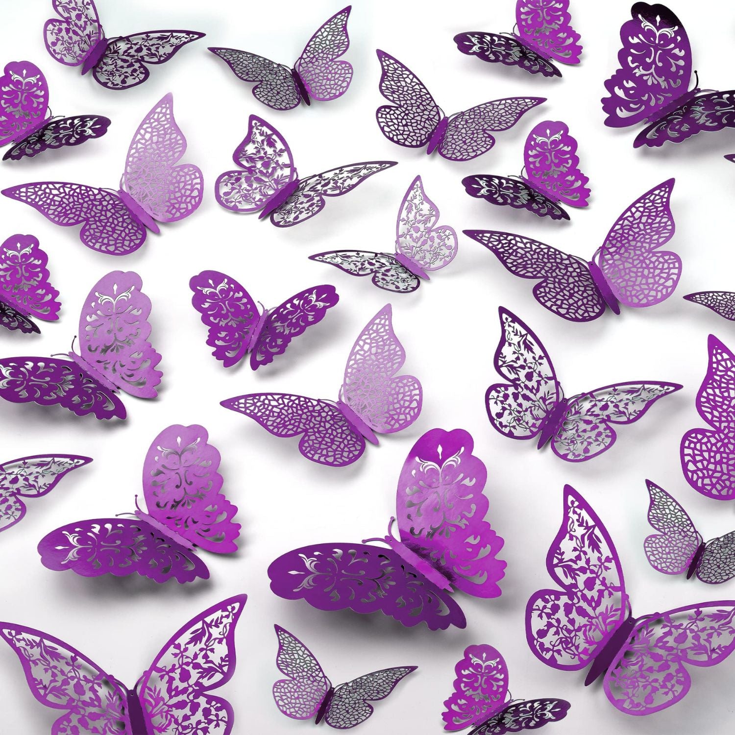 3D Butterfly Wall Decor - 48 Pieces by Zulay Home