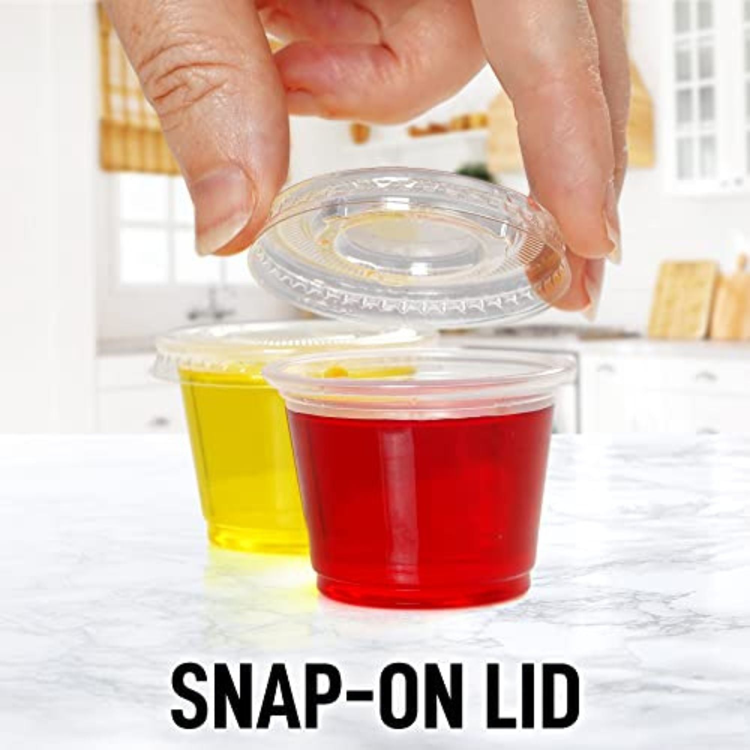 Simple Craft Clear Jello Shot Cups with Lids - Plastic Portion Cup Condiment  Container with Lids - Disposable Condiment Cups For Dressing, Sauce, Samples,  Medicine, Meal Prep Online