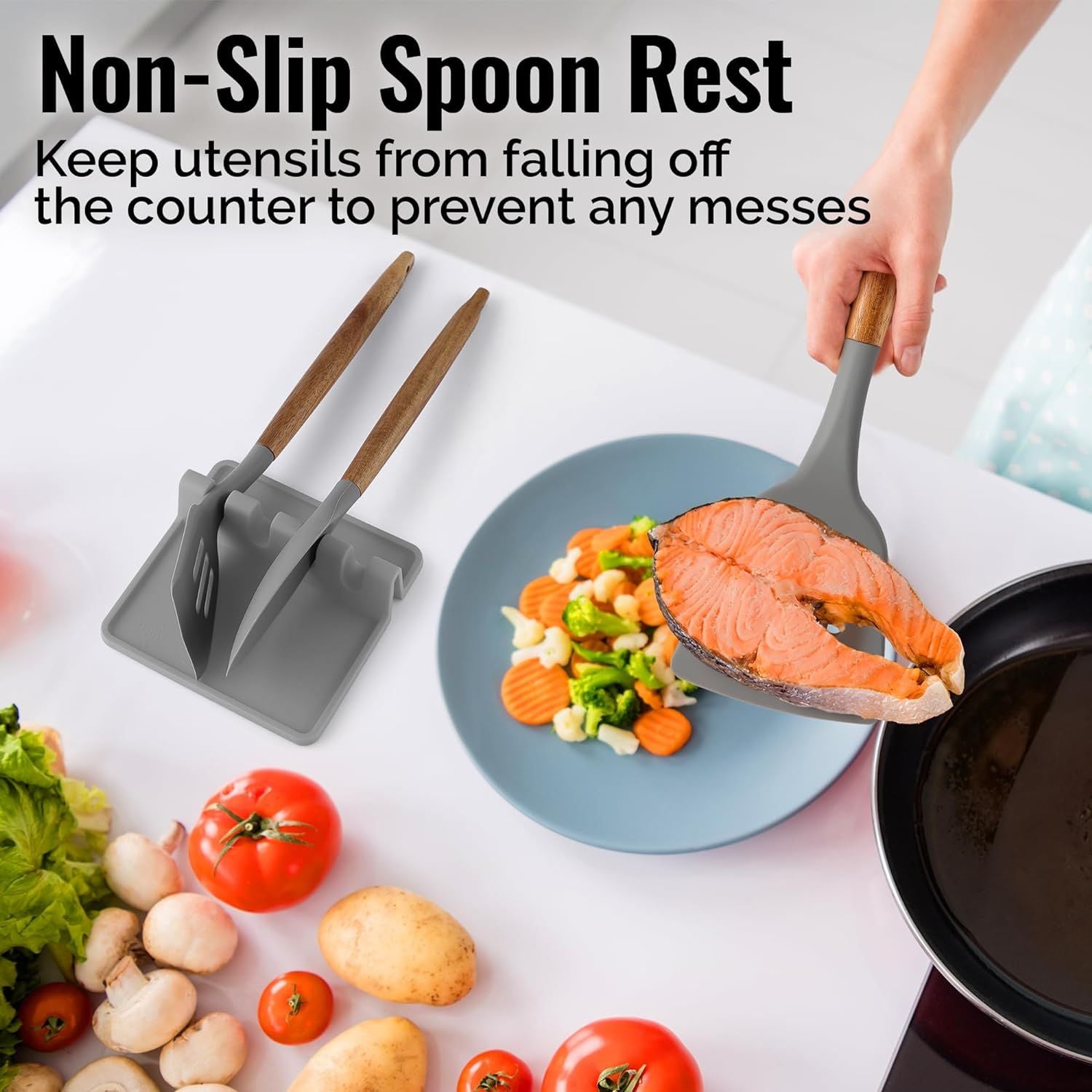 Silicone Utensil Rest (2 Pack)