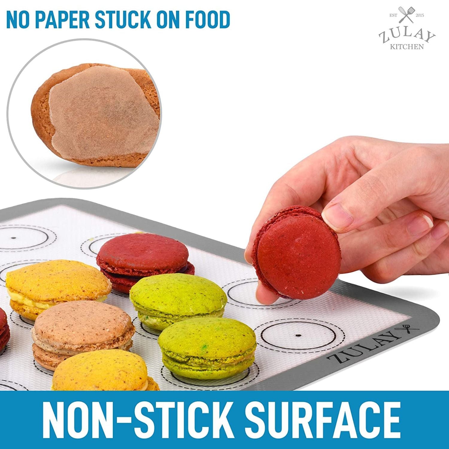 1PC Silicone Baking Mat with Scale, Reusable Nonstick Heat-resistant  Bakeware Mats for Oven, Kitchen Tools for Macron Cookie Pizza Cake Bread  Pastry