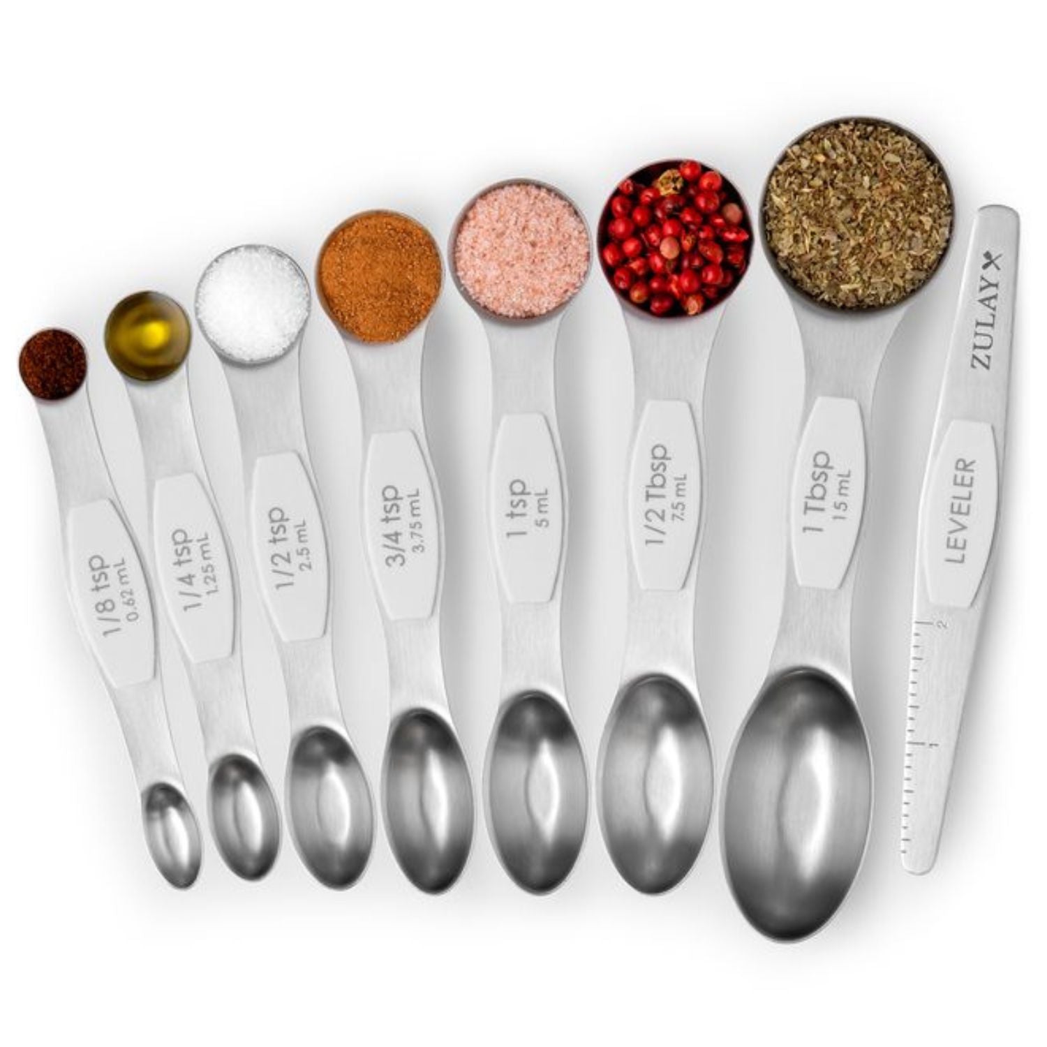 Magnetic Measuring Spoons - Set of 8