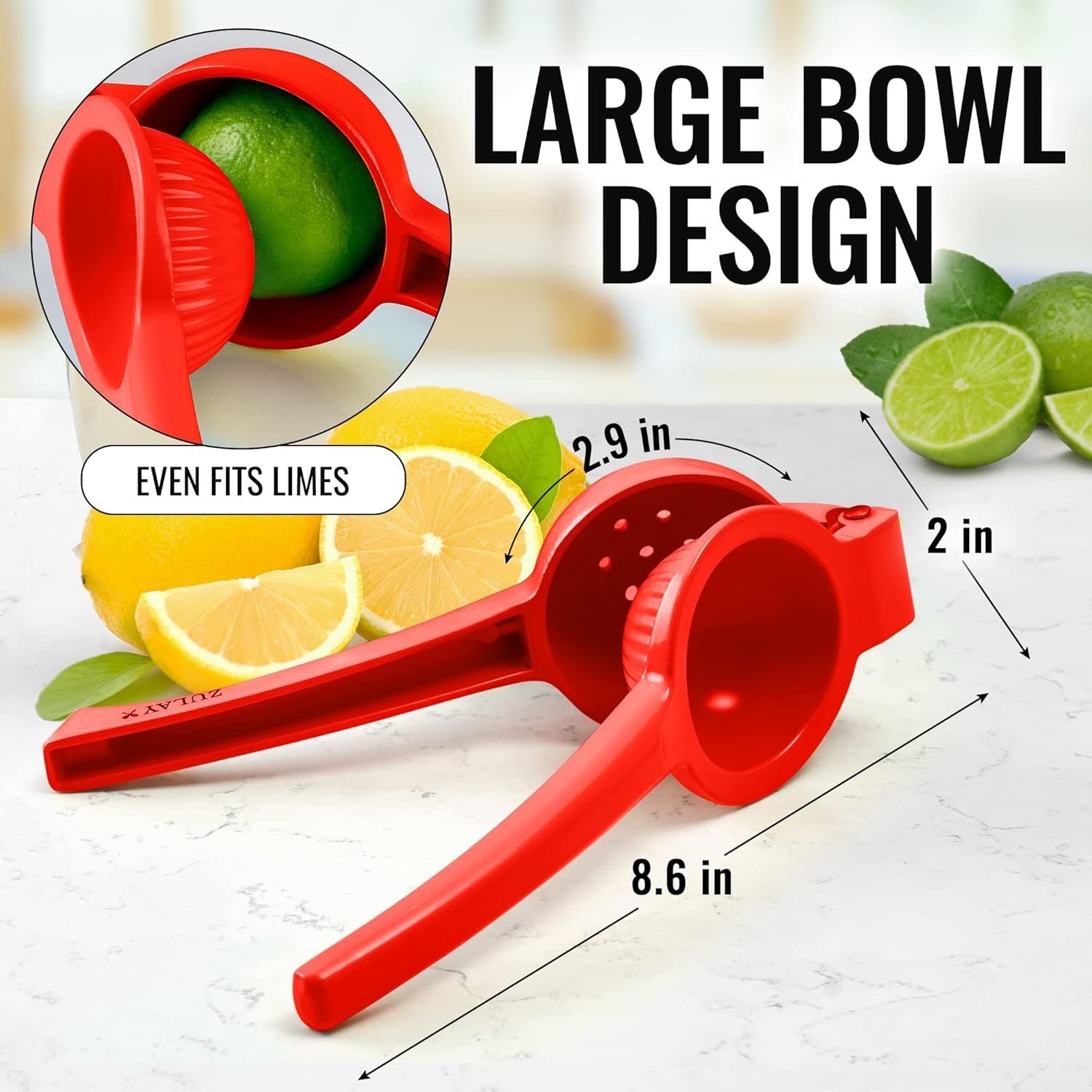 Large Bowl Design Premium Lemon Squeezer by Zulay Kitchen