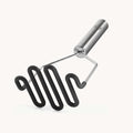 Silicone-Coated Potato Masher Black by Zulay Kitchen