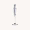 Classic Milk Frother With Stand Silver/Dark Blue by Zulay Kitchen