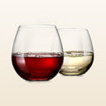 2 Pack Stemless Wine Glasses Set