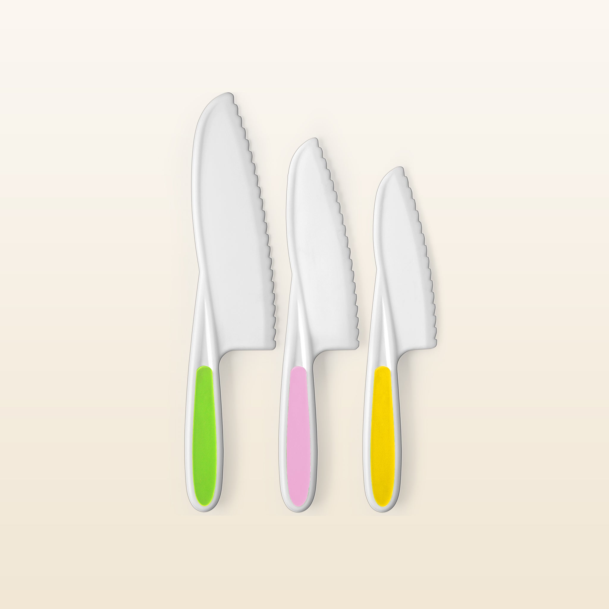 Kids Knife Set - Yellow,Pink,Light Green by Zulay Kitchen