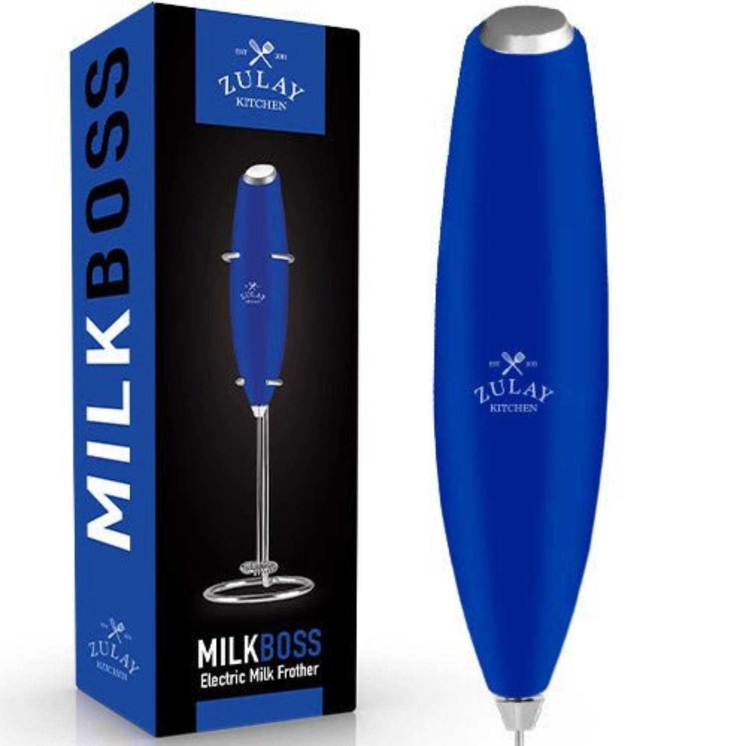 Zulay Kitchen Milk Boss Powerful Milk Frother Handheld With Upgraded  Holster Stand - Silver, 1 - Ralphs