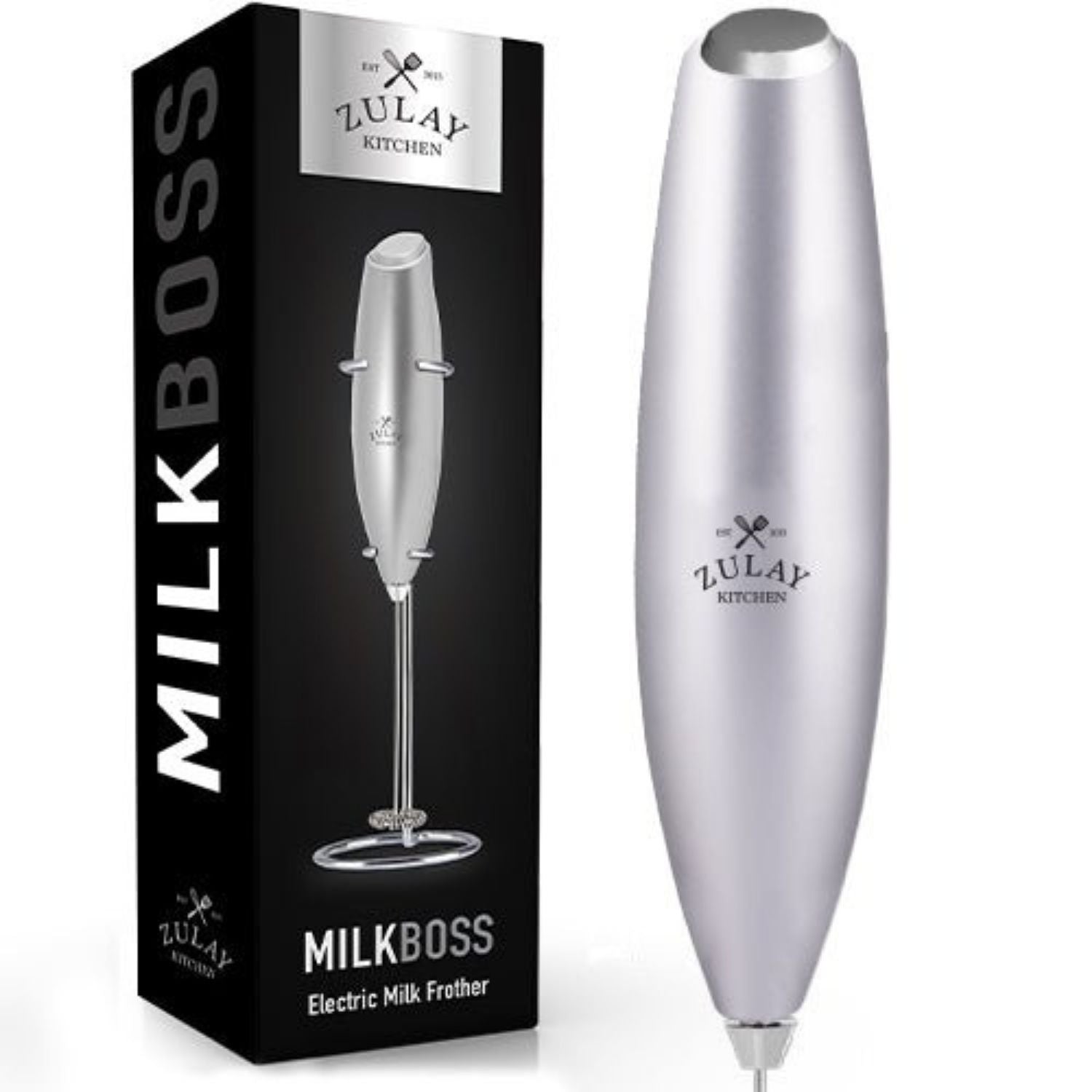 Zulay Kitchen Milk Boss Milk Frother - Double Grip (Batteries Included) -  Silver, 1 - Pick 'n Save
