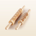 Wooden Carved Christmas Rolling Pin by Zulay Kitchen