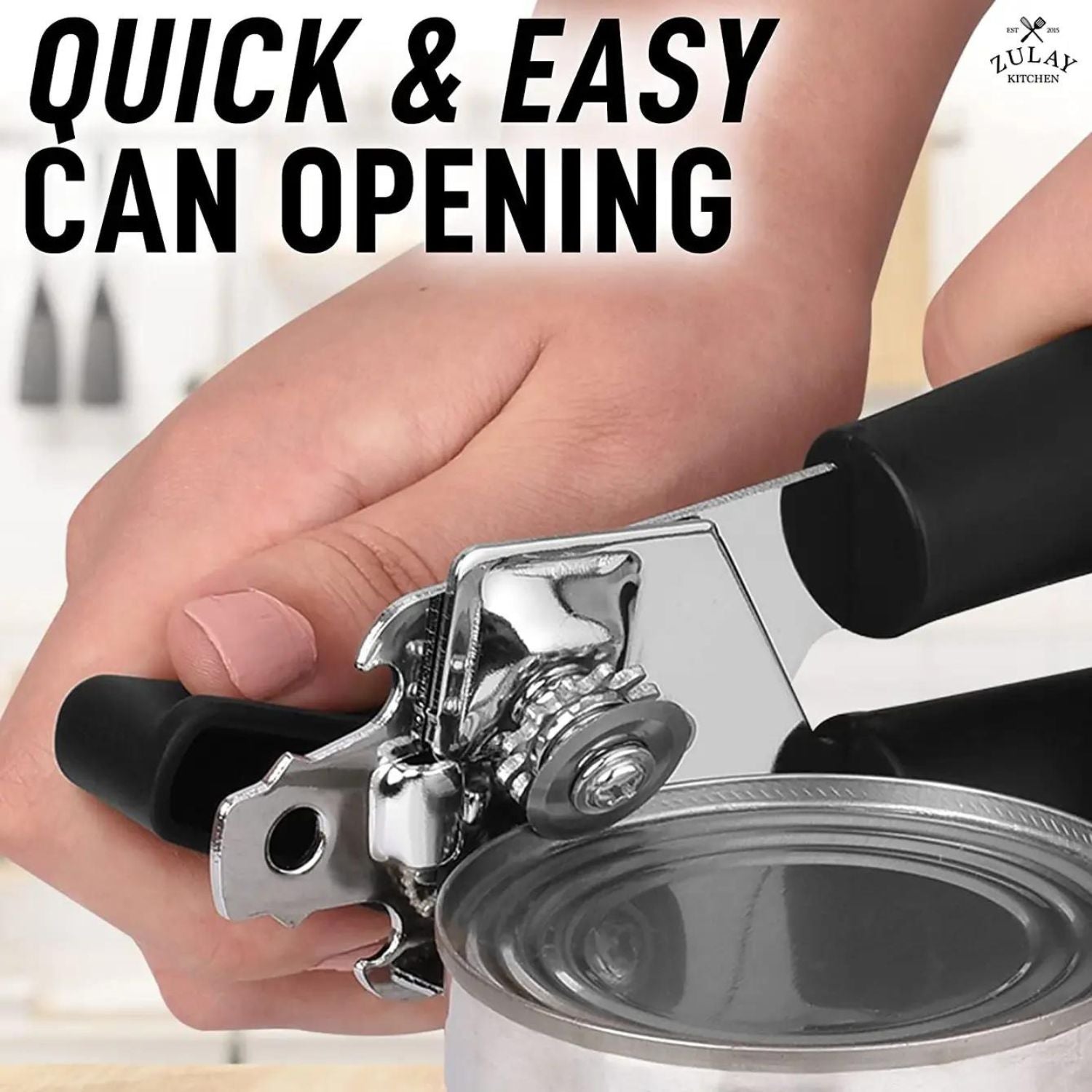 Quick & Easy to Use  oft Edge Can Opener by Zulay Kitchen