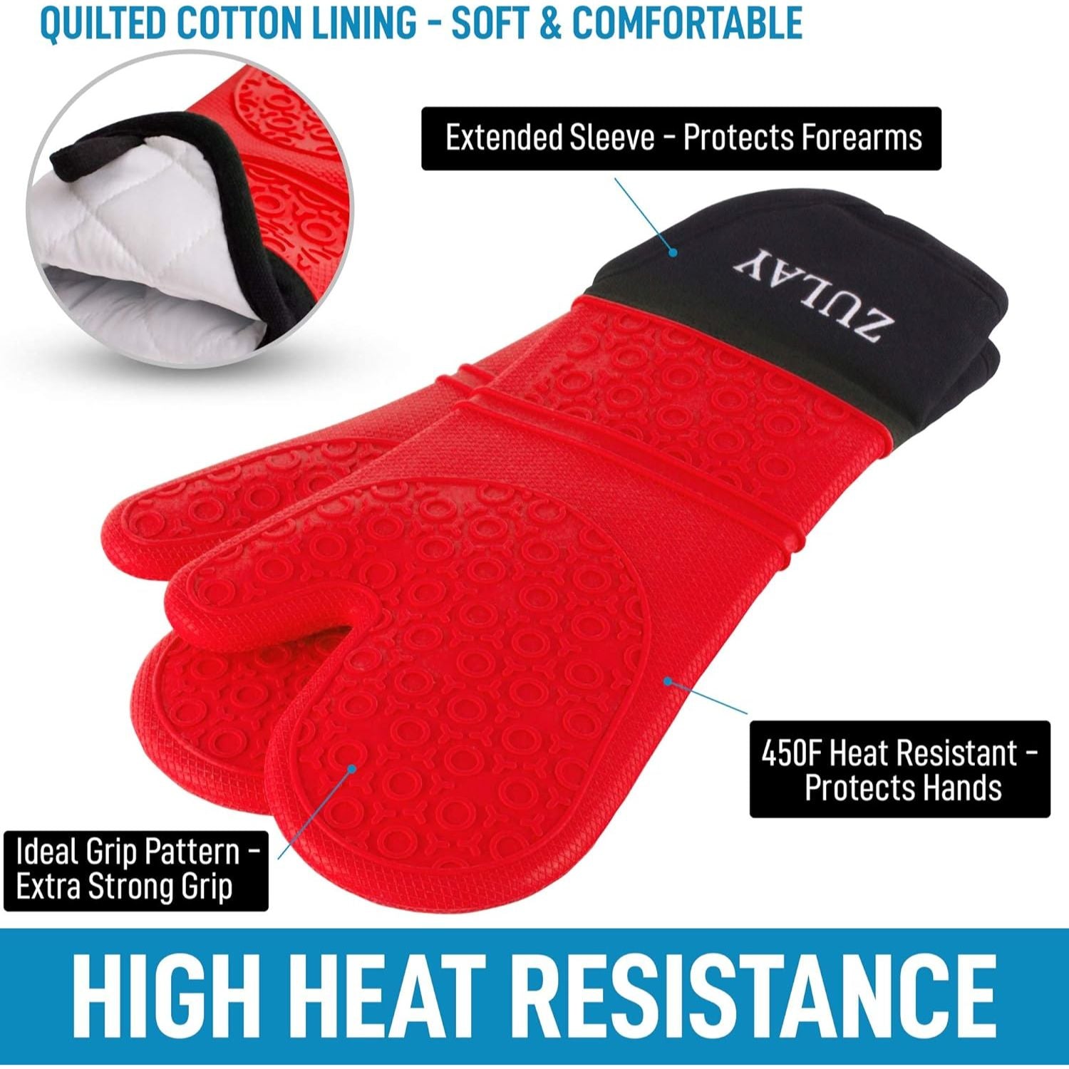 BIG RED HOUSE Oven Mitts, with the Heat Resistance of Silicone and  Flexibility o