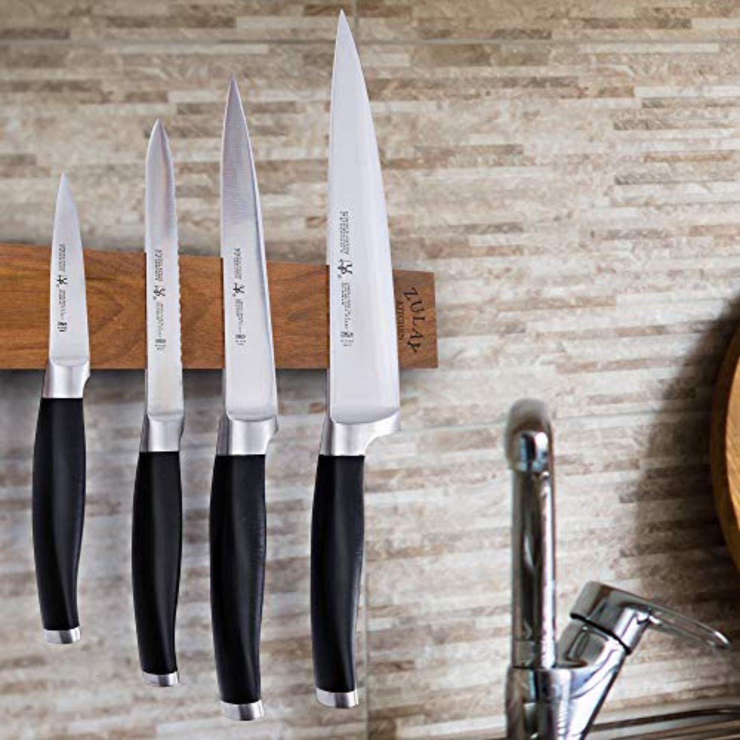 12 Maple Wood Magnetic Knife Strip - Whisk