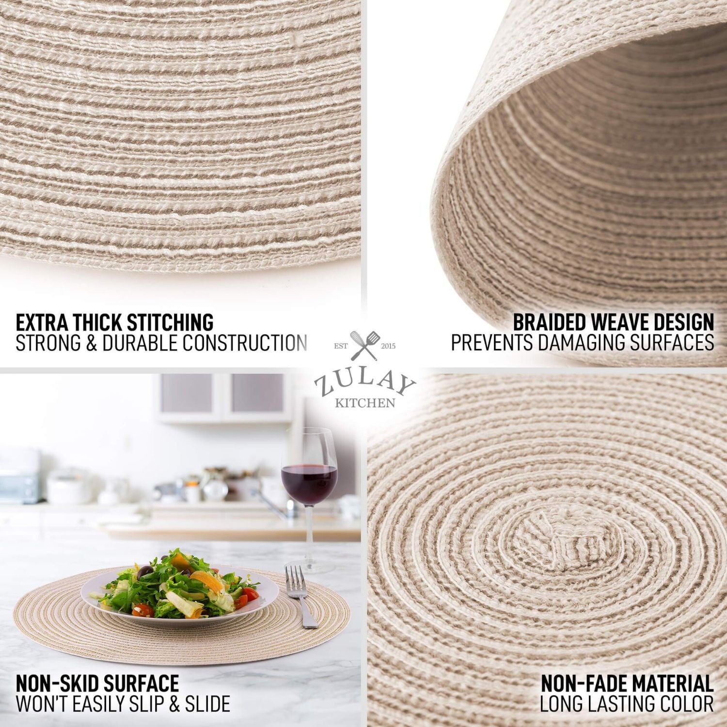 Round Braided Placemats - Set of 6 Online