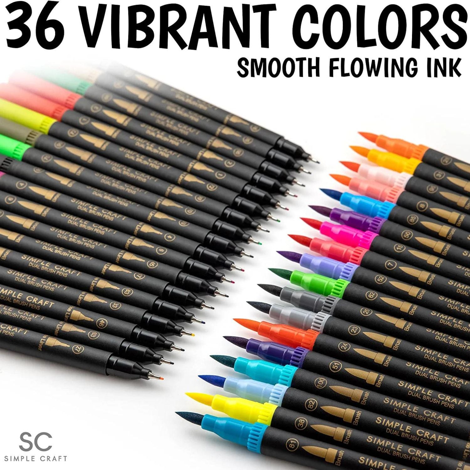 Markers for Adult Coloring Books: 100 Colors Coloring Markers Dual Tips  Fine & B
