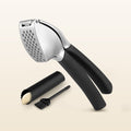 Garlic Press Comfort Grip with Peeler and Brush by Zulay Kitchen