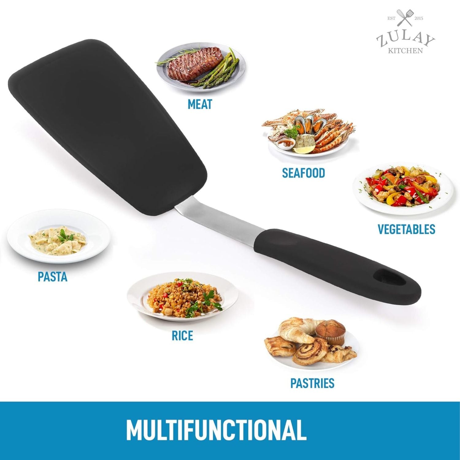 Zulay Kitchen Premium Silicone Spatula (12.5 inch) - Flexible