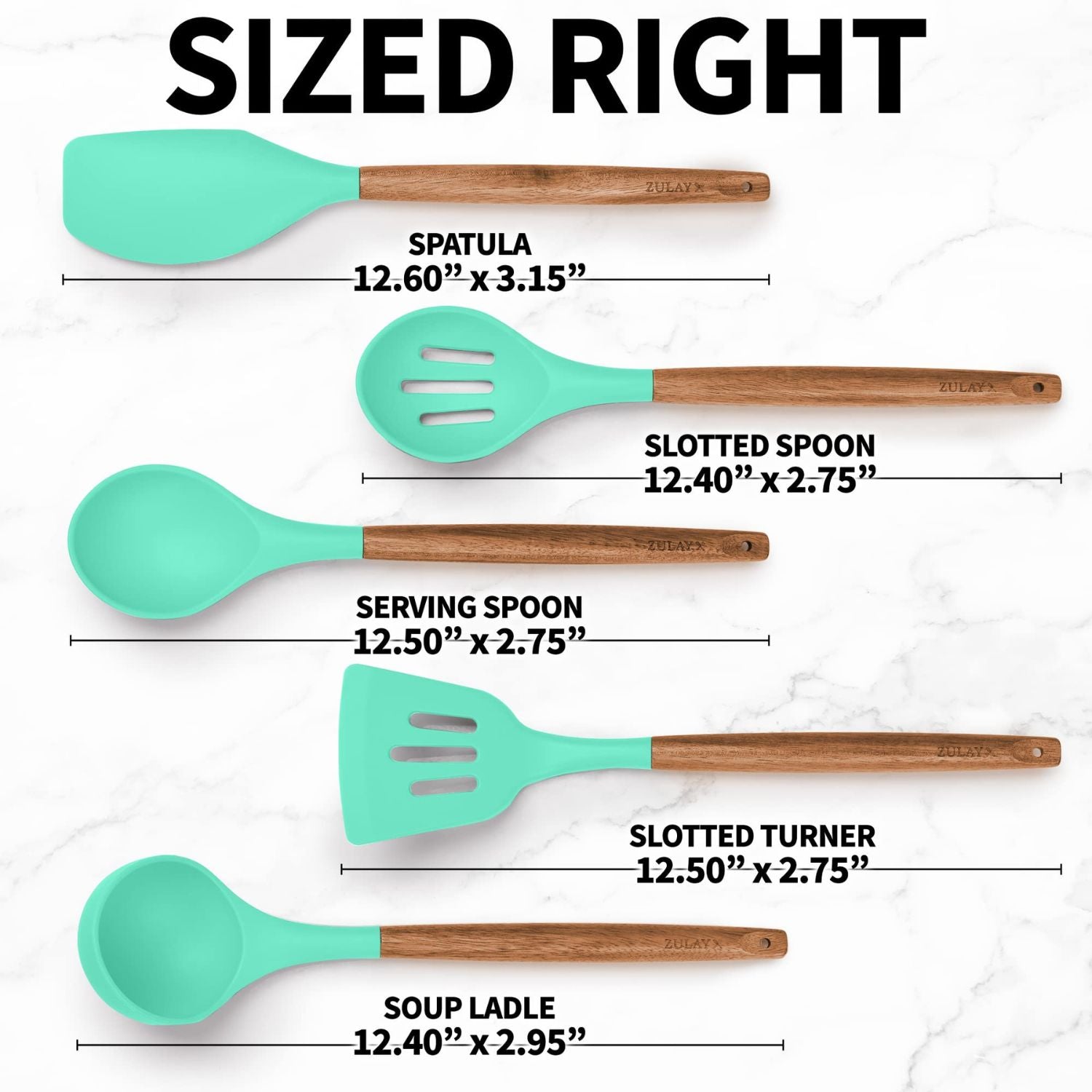 Beautiful Non-Scratch Utensils Set by Zulay Kitchen