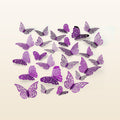 3D Butterfly Wall Decor - 48 Pieces Metallic Purple by Zulay Kitchen